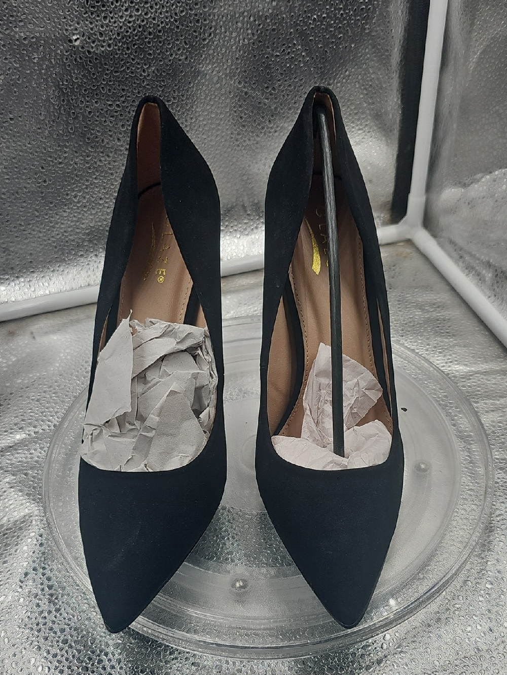 R Black Glaze Heels size 10 - Picture 7 of 14